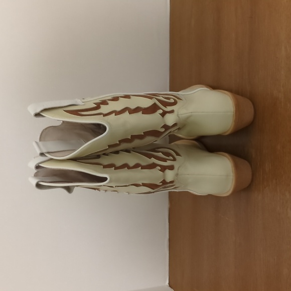 New Mutma X Free People Colorado Springs Laser Cut Cowboy Boots Eur 40 US 10 - Picture 4 of 6